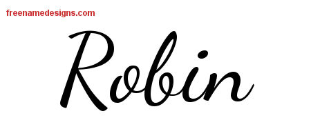 Lively Script Name Tattoo Designs Robin Free Download
