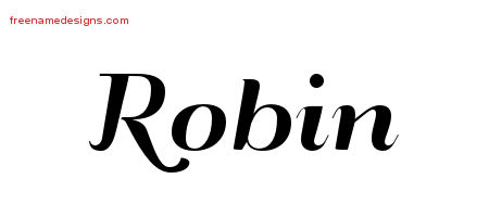 Art Deco Name Tattoo Designs Robin Printable