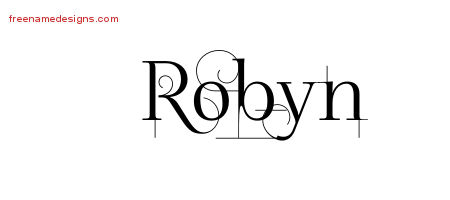Decorated Name Tattoo Designs Robyn Free
