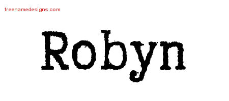 Typewriter Name Tattoo Designs Robyn Free Download
