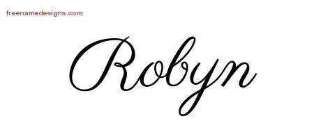 Classic Name Tattoo Designs Robyn Graphic Download