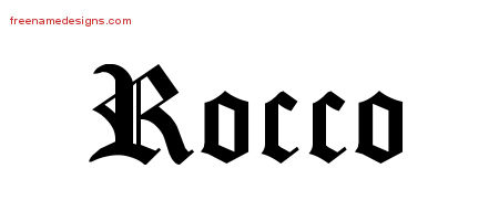 Blackletter Name Tattoo Designs Rocco Printable