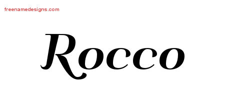 Art Deco Name Tattoo Designs Rocco Graphic Download