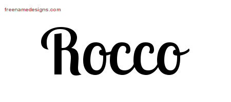 Handwritten Name Tattoo Designs Rocco Free Printout