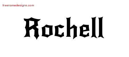 Gothic Name Tattoo Designs Rochell Free Graphic