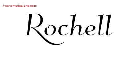 Elegant Name Tattoo Designs Rochell Free Graphic