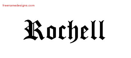 Blackletter Name Tattoo Designs Rochell Graphic Download
