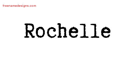 Typewriter Name Tattoo Designs Rochelle Free Download