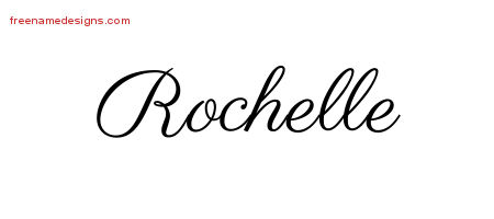 Classic Name Tattoo Designs Rochelle Graphic Download
