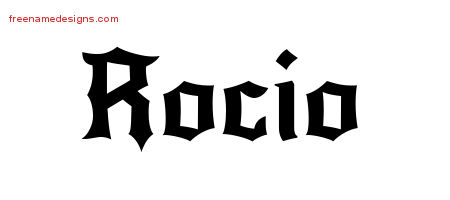 Gothic Name Tattoo Designs Rocio Free Graphic