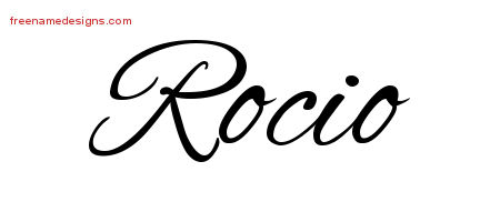 Cursive Name Tattoo Designs Rocio Download Free