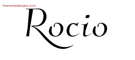 Elegant Name Tattoo Designs Rocio Free Graphic