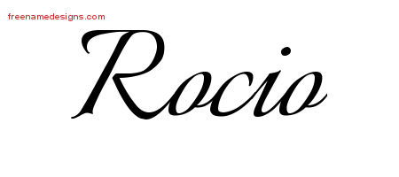 Calligraphic Name Tattoo Designs Rocio Download Free