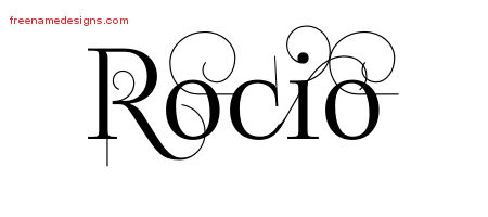 Decorated Name Tattoo Designs Rocio Free