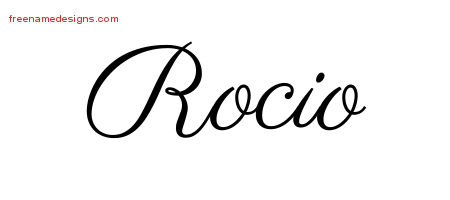 Classic Name Tattoo Designs Rocio Graphic Download