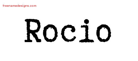 Typewriter Name Tattoo Designs Rocio Free Download