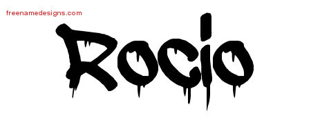 Graffiti Name Tattoo Designs Rocio Free Lettering