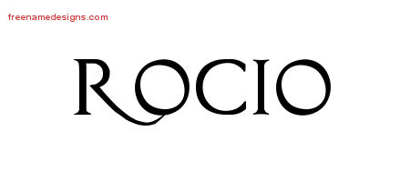 Regal Victorian Name Tattoo Designs Rocio Graphic Download