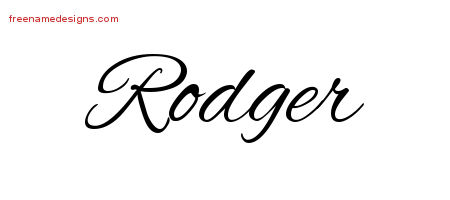 Cursive Name Tattoo Designs Rodger Free Graphic