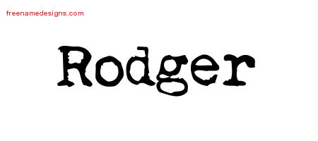 Vintage Writer Name Tattoo Designs Rodger Free
