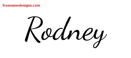 Lively Script Name Tattoo Designs Rodney Free Download