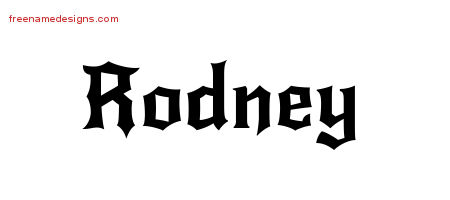 Gothic Name Tattoo Designs Rodney Download Free