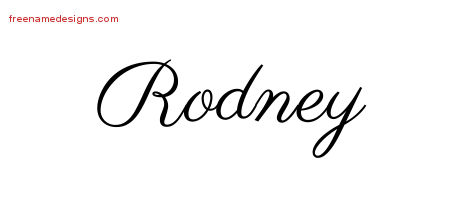 Classic Name Tattoo Designs Rodney Printable