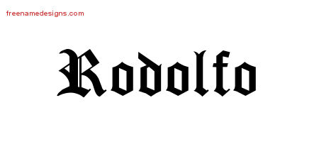 Blackletter Name Tattoo Designs Rodolfo Printable