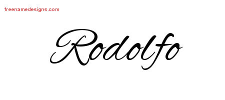 Cursive Name Tattoo Designs Rodolfo Free Graphic