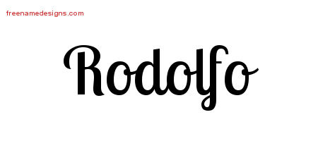 Handwritten Name Tattoo Designs Rodolfo Free Printout