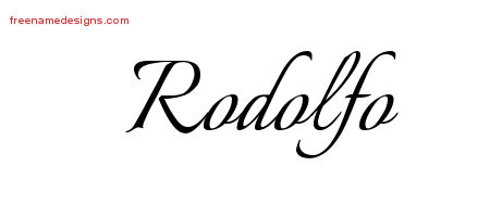 Calligraphic Name Tattoo Designs Rodolfo Free Graphic