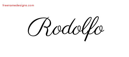 Classic Name Tattoo Designs Rodolfo Printable