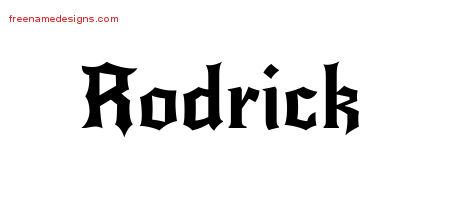 Gothic Name Tattoo Designs Rodrick Download Free