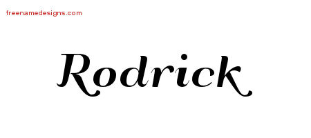 Art Deco Name Tattoo Designs Rodrick Graphic Download