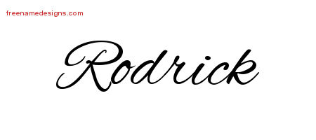 Cursive Name Tattoo Designs Rodrick Free Graphic