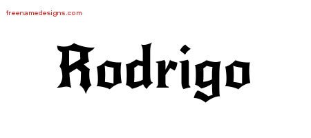 Gothic Name Tattoo Designs Rodrigo Download Free