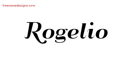 Art Deco Name Tattoo Designs Rogelio Graphic Download
