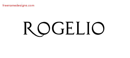 Regal Victorian Name Tattoo Designs Rogelio Printable