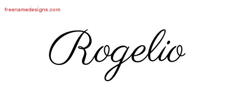 Classic Name Tattoo Designs Rogelio Printable