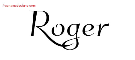 Elegant Name Tattoo Designs Roger Download Free