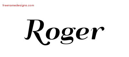 Art Deco Name Tattoo Designs Roger Graphic Download