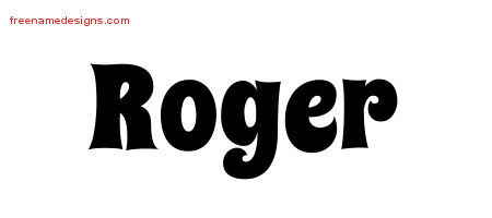Groovy Name Tattoo Designs Roger Free