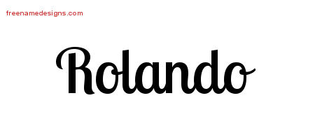 Handwritten Name Tattoo Designs Rolando Free Printout