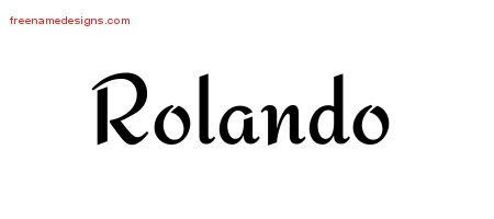 Calligraphic Stylish Name Tattoo Designs Rolando Free Graphic