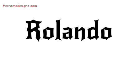 Gothic Name Tattoo Designs Rolando Download Free