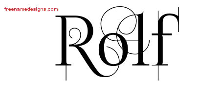 Decorated Name Tattoo Designs Rolf Free Lettering