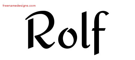 Calligraphic Stylish Name Tattoo Designs Rolf Free Graphic