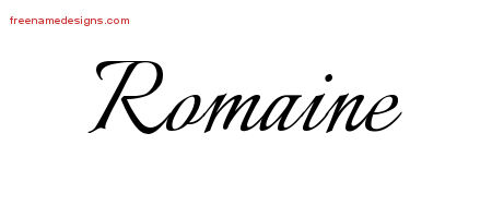 Calligraphic Name Tattoo Designs Romaine Download Free