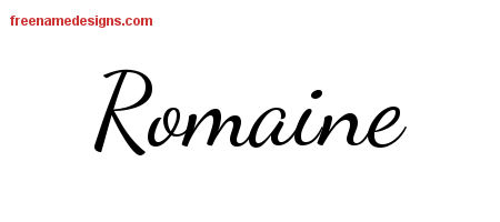 Lively Script Name Tattoo Designs Romaine Free Printout