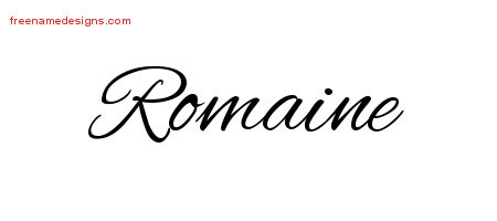 Cursive Name Tattoo Designs Romaine Download Free